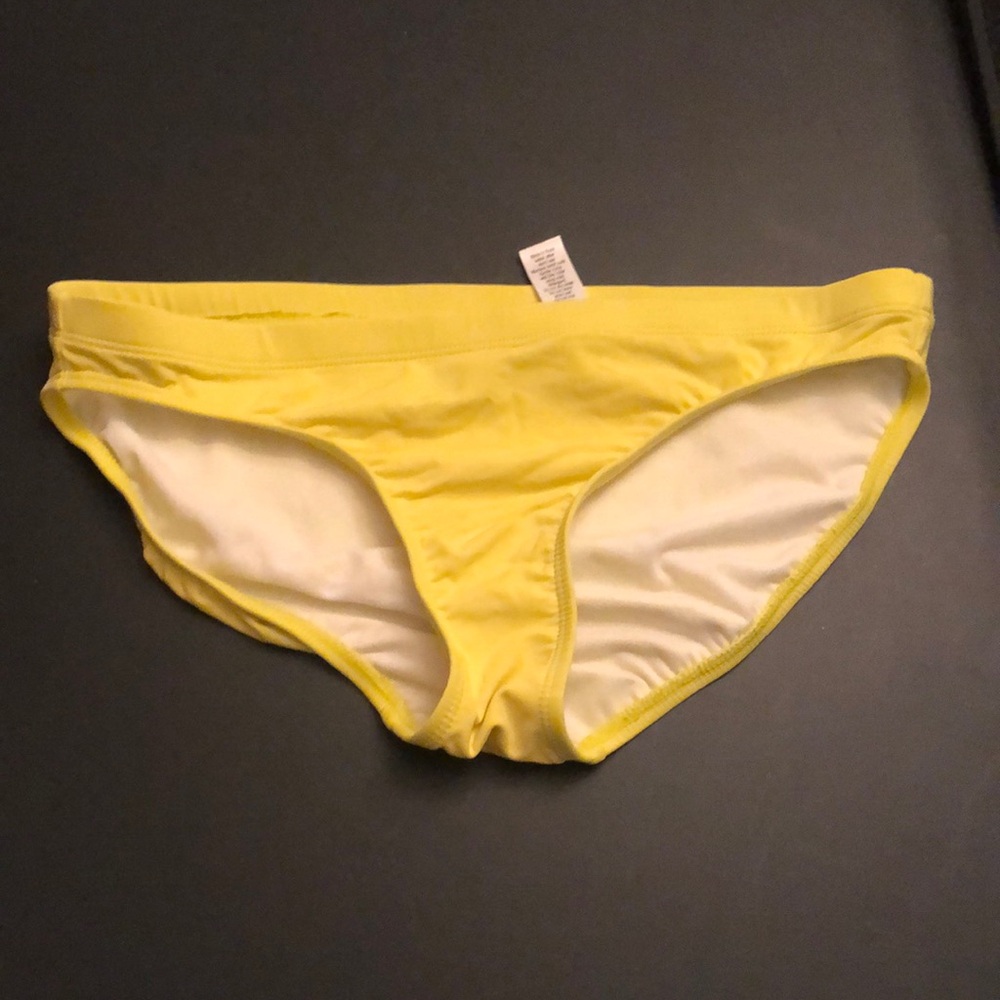 Athleta Swimsuit Bikini Bottoms Full Coverage Yellow, Size Small